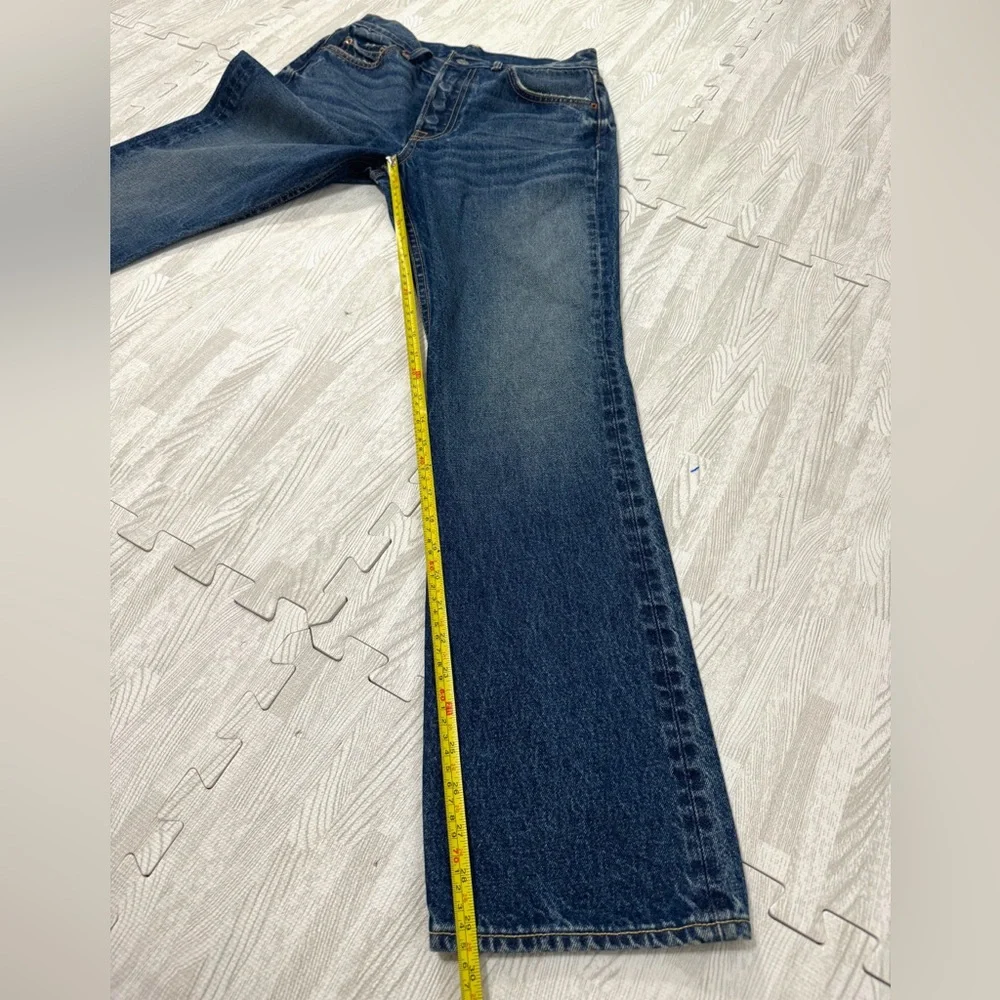 GRLFRND Straight Leg Jeans in Dark Blue Denim - Picture 12 of 13